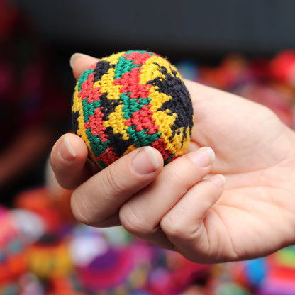 Crochet Multicolor Hacky Sack Stress Ball Bocce Ball Guatemala Handmade Gifts Handcraft 2.5" Diameter Fair Trade Guidelines
