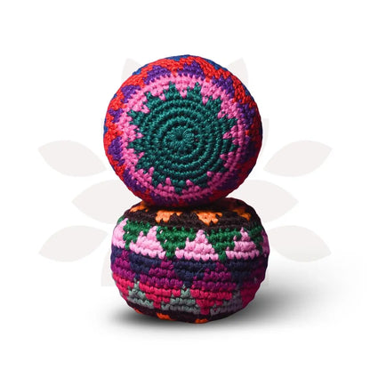 Crochet Multicolor Hacky Sack Stress Ball Bocce Ball Guatemala Handmade Gifts Handcraft 2.5" Diameter Fair Trade Guidelines