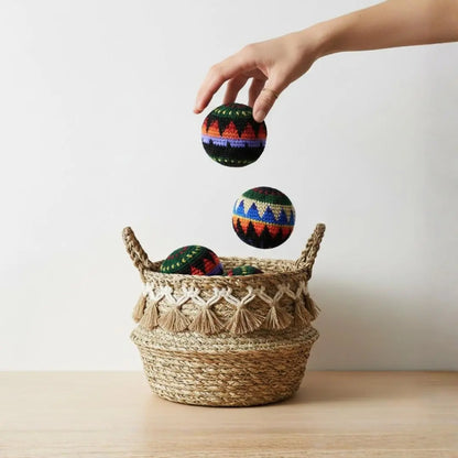 Crochet Multicolor Hacky Sack Stress Ball Bocce Ball Guatemala Handmade Gifts Handcraft 2.5" Diameter Fair Trade Guidelines